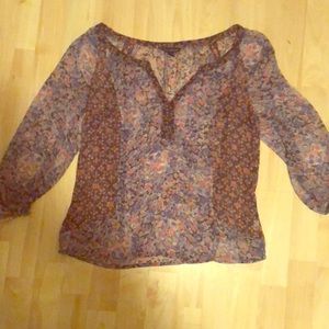 Mid sleeve floral blouse American Eagle